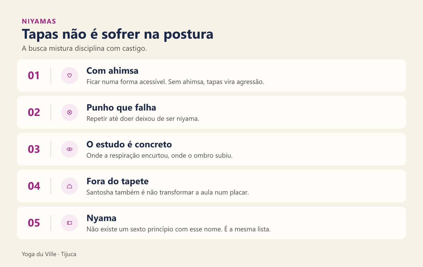 Infográfico: tapas não é sofrer na postura