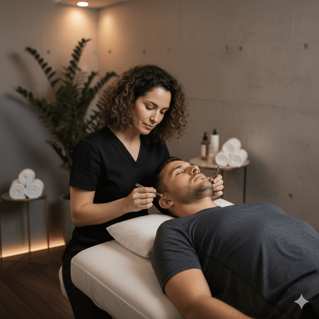 Profissionais atarefados na Auriculoterapia RJ