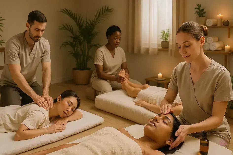 Lista de serviços: shiatsu, reflexologia, massagem ayurvédica e mais