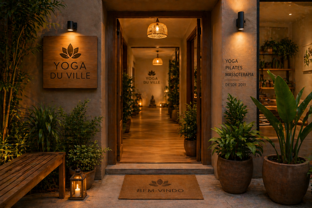 Ambiente aconchegante de yoga para iniciantes perto do metro da praça Praça Saens Peña. Rio Tijuca